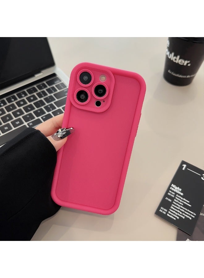 NIBEMINENT Stairway Cameras Protective TPU Case Cover For iPhone 15 Pro, Rose Red