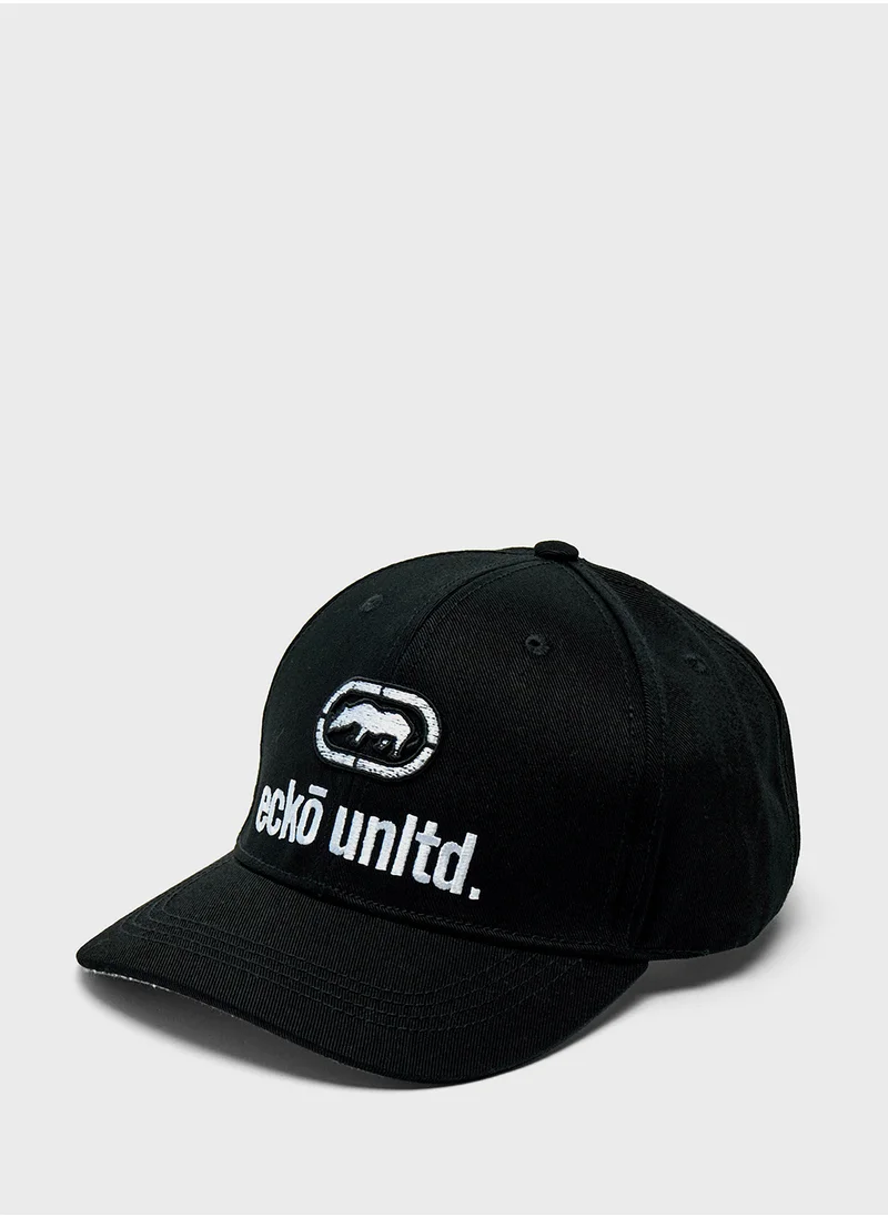 Ecko Unltd. Ecko Logo Embroidered Cap with Buckled Strap Closu