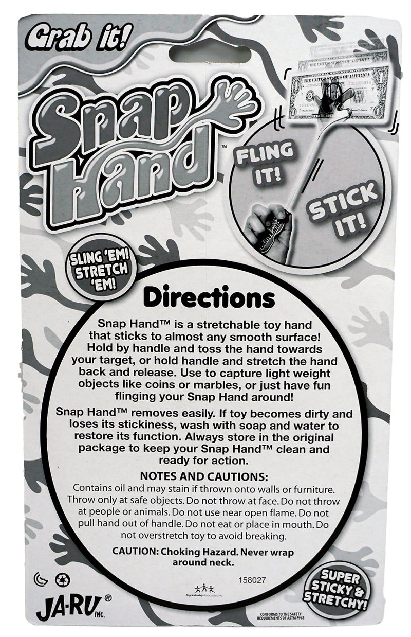 Ja-Ru لعبة JA-RU سوبر لزجة ومرنة (عبوة واحدة، 2 يد لزجة) يد لزقة للأطفال والبالغين. هدايا حفلات بالجملة، أكياس هدايا عيد الميلاد، حشوات سلال عيد الفصح، جوائز الفصول الدراسية. - Image 5