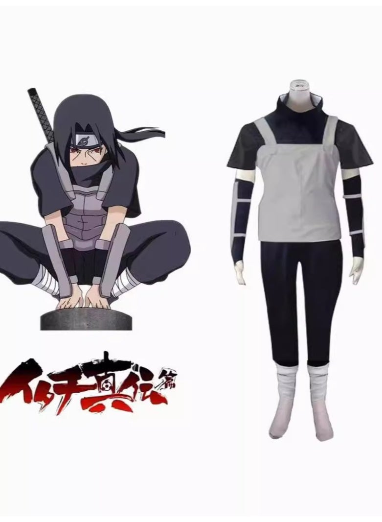 NIBEMINENT The anime Cosplay team costume of Uitachi Chiha in the Dark Wind of Kurokawa, Ninja without a wig and sword - Image 1