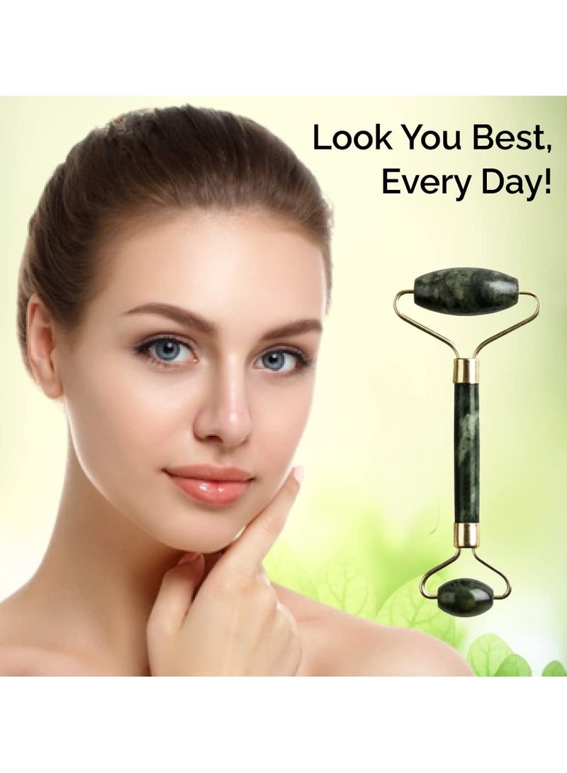 Jade Roller and Gua Sha Facial Massage Tools for Face, Eye, Neck And Body Skin Care Treatments - Image 2