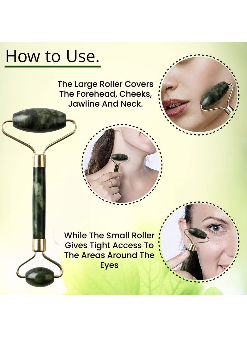 Jade Roller and Gua Sha Facial Massage Tools for Face, Eye, Neck And Body Skin Care Treatments - Image 4