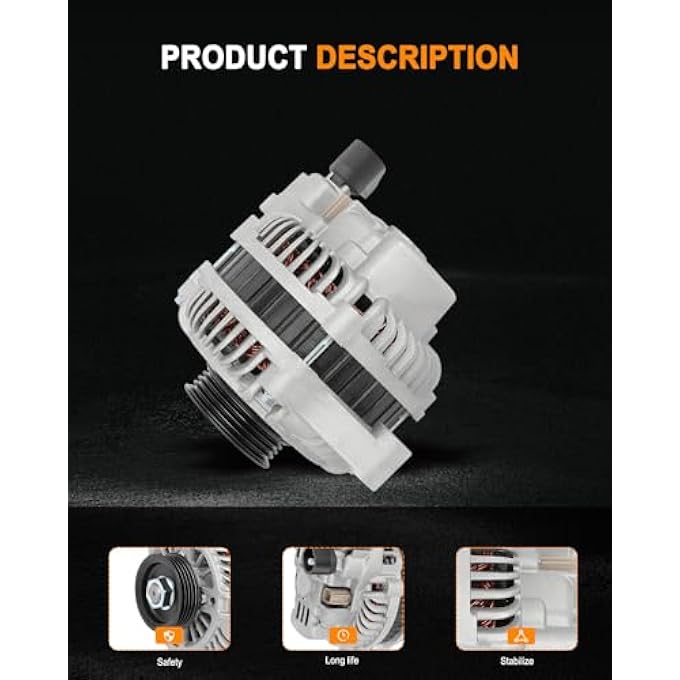 ASAPE New Alternator Fit for 2006-2010 for Chrysler PT Cruiser 2.4L, Replace OE 11230 - Image 4