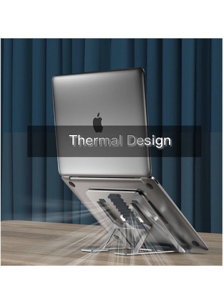 Yesido LP02 Laptop Holder, Full Body Metal, Hollowed-Out Heat Dissipation, Foldable, Non-Slip Pads, Adjustable Height & Angle, Triangle Struction, Aluminum Alloy Material, For 11-17" Laptop - Image 3