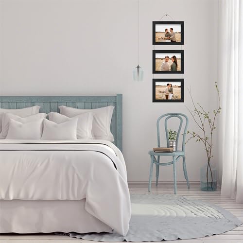 Rexllon 4x6 Wall Hanging Picture Frames Collage with 3 Opening black Frames - Image 5