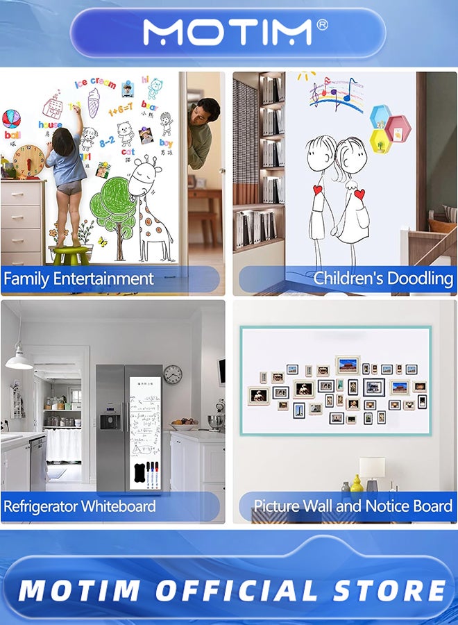 Motim Magnetic White Board Paper Easy to Write and Clean for School & Home & Office (120x60cm)  - Image 3