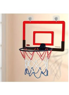 YelaJoy Mini Basketball Hoop Set for Kids and Adults Door Room Basketball Hoop,Punch Hanging Type Mobile Mini Basketball Hoop for Door, Red  - Image 1