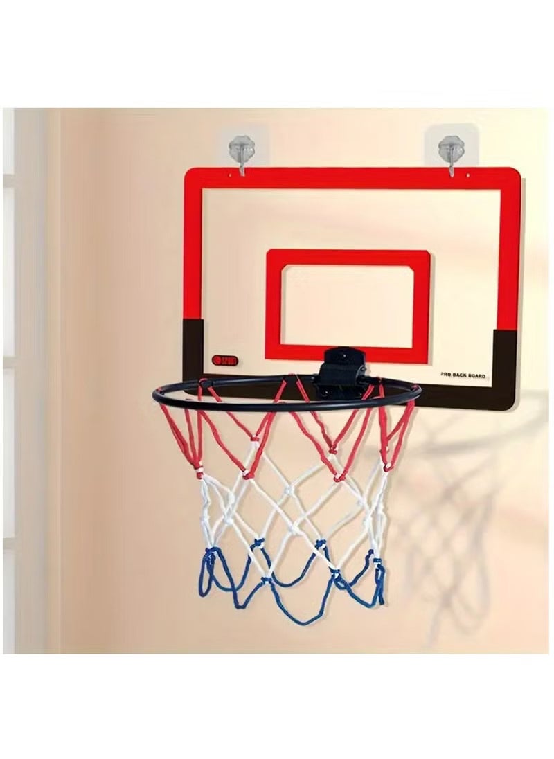 YelaJoy Mini Basketball Hoop Set for Kids and Adults Door Room Basketball Hoop,Punch Hanging Type Mobile Mini Basketball Hoop for Door, Red  - Image 1