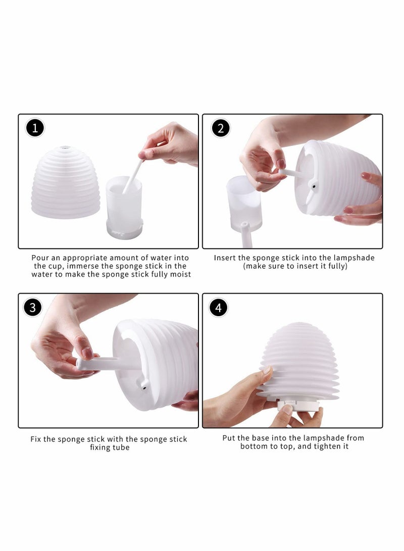 Y&D Humidifier 250ml Small Cool Mist Humidifier with Adjustable Night Light Function USB Portable Desktop for Baby Bedroom Office Automatic Shutoff Super Quiet and Touch Control(lighthouse)  - Image 4