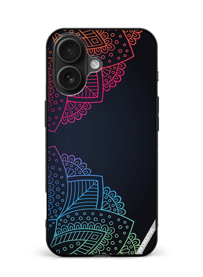 Protective Case Cover For Apple iPhone 16 Mandala Design Multicolour