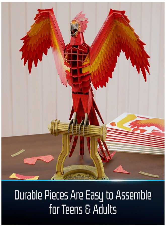 4D Build, Harry Potter Fawkes Phoenix 3D Model Kit with Stand, Harry Potter Collectibles & Desk Décor, Adult Puzzle, Building Toys, 172 Pieces, 3D Puzzles, Gift Ideas for Ages 12 & Up - Image 4