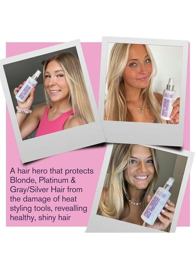 BOLD UNIQ - Heat Protectant Spray Formulated For Blonde, Platinum, Ash & Silver/Gray Hair. Thermal Shield Protection Professional Formula Minimises Brassy Yellow Tones. Protects Dry, Damaged, Frizzy & Curly Hair - Image 1
