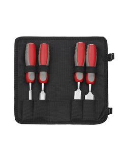 5pcs Wood Chisel Set For Carpentry with Storage Bag Non-slip Handle Woodworking Wood Carving Bench Chisel Sets Sharp Wood Bevel Blades with Steel Strike Cap