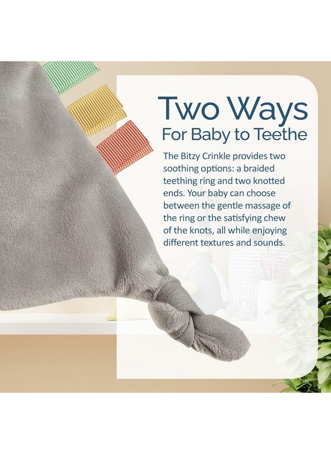 Itzy Ritzy Itzy Ritzy - Bitzy Crinkle Sensory Toy Koala with Crinkle Sound for Babies & Toddlers - Features Soft Braided Teething Ring & Textured Ribbons, Designed for Ages 0 Months and Up, Koala  - Image 4