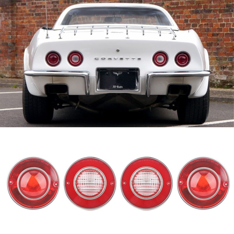 VASTAUTO C3 Tail Lights and Backup Lights Compatible with 19751979 Corvette C3 Reproduction Light Set