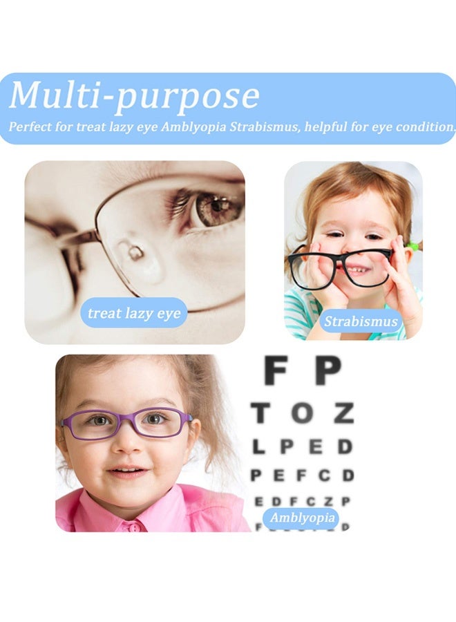 8 Pieces Upgraded Suede Version Eye Patches for Kids Girls Boys Right Left Eye Patch for Glasses Full Coverage Eye Patch for Children Treating Eye Amblyopia Strabismus and After Surgery,Blue - Image 4