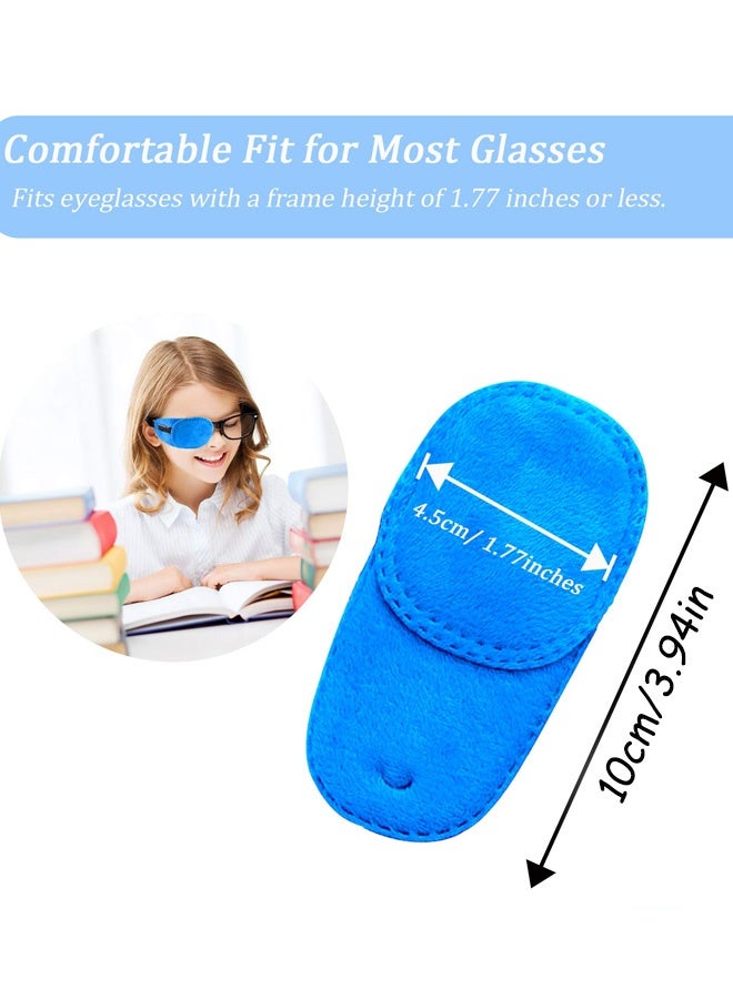 8 Pieces Upgraded Suede Version Eye Patches for Kids Girls Boys Right Left Eye Patch for Glasses Full Coverage Eye Patch for Children Treating Eye Amblyopia Strabismus and After Surgery,Blue - Image 5