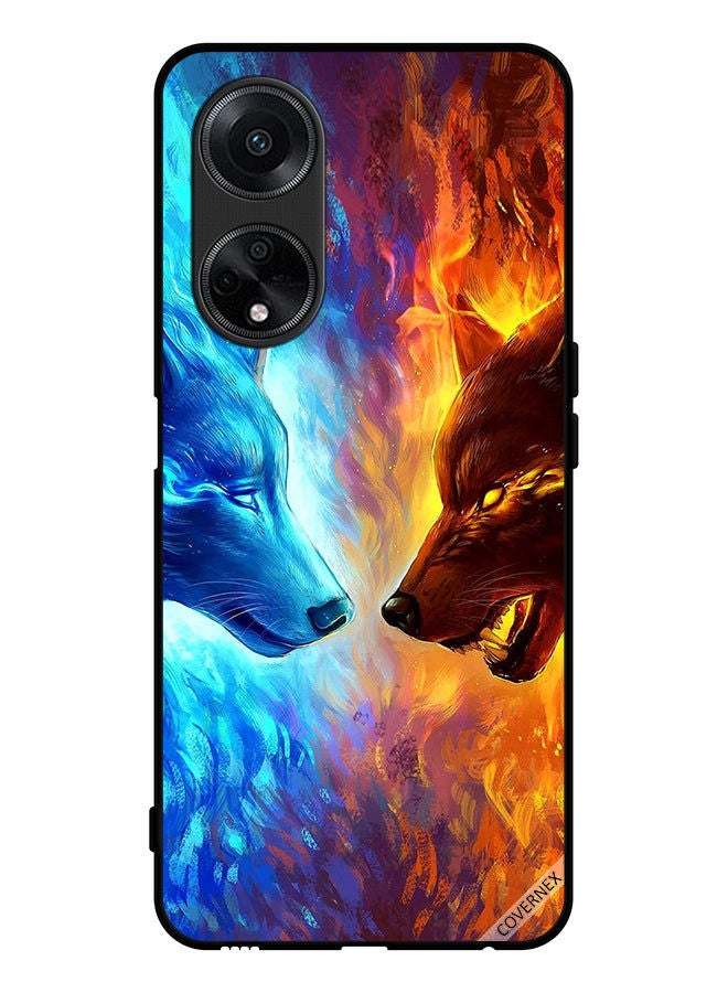 Covernex Protective Case Cover For Oppo A98 5G Water & Fire Wolf - Image 1