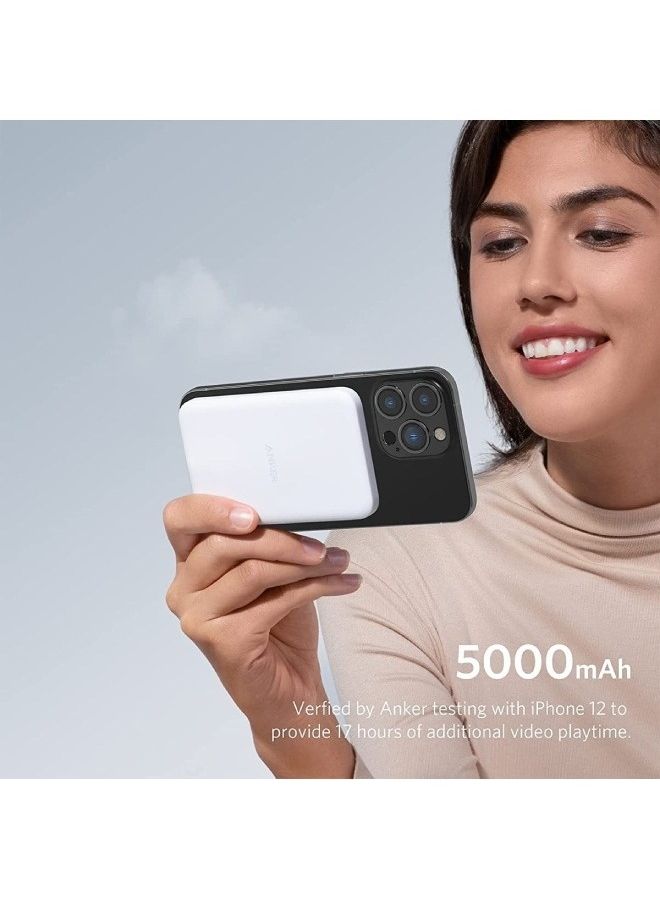 شاحن لاسلكي مغناطيسي 633 MagGo 2 في 1 محطة شحن B25A7221 أبيض - Image 3