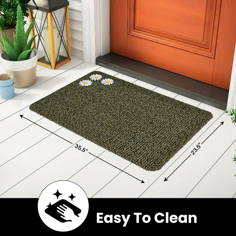 CLEAN MACHINE 10376914 Astroturf Dirt Trapper Doormat, 23.5" x 35.5", Daisy Urban Green - Image 5