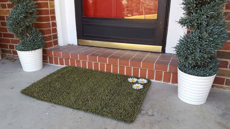 CLEAN MACHINE 10376914 Astroturf Dirt Trapper Doormat, 23.5" x 35.5", Daisy Urban Green - Image 3