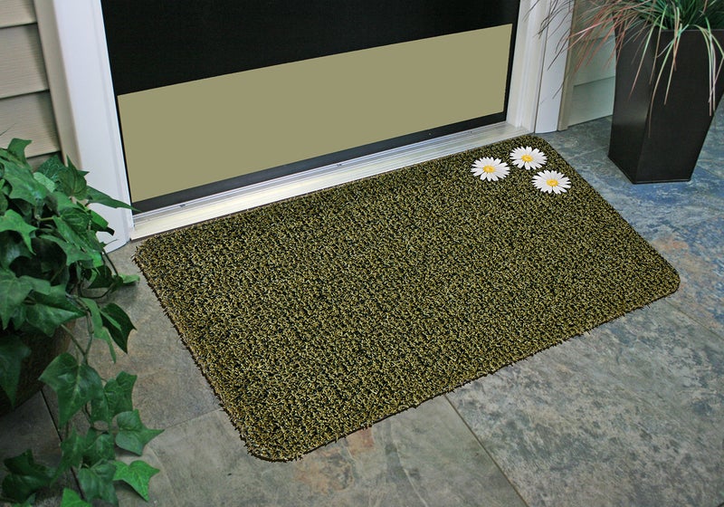 CLEAN MACHINE 10376914 Astroturf Dirt Trapper Doormat, 23.5" x 35.5", Daisy Urban Green - Image 2