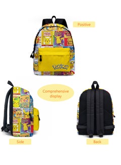 Pokemon Pikachu Cartoon Backpack Three-piece Student School Bag  - Image 3