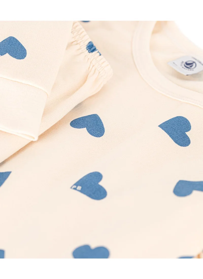 بيتي باتو Children's pyjamas in heart print brushed fleece