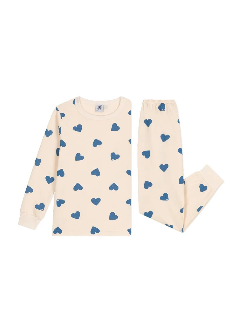 بيتي باتو Children's pyjamas in heart print brushed fleece