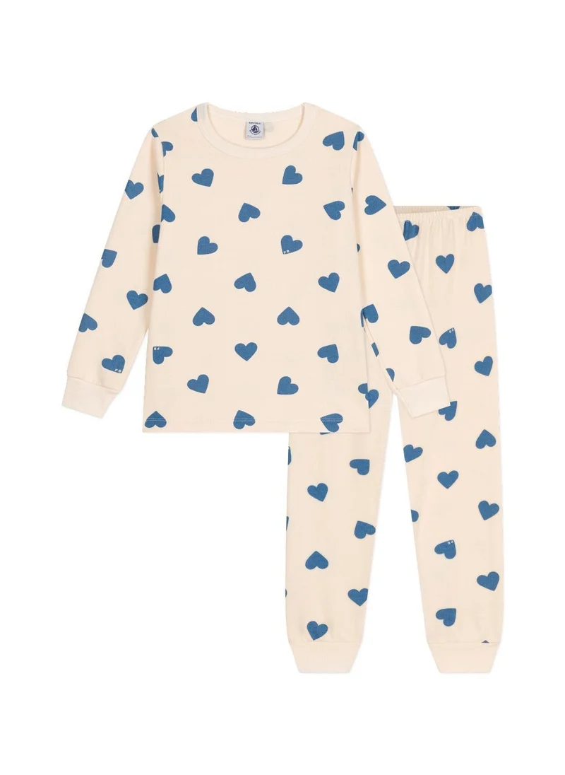 بيتي باتو Children's pyjamas in heart print brushed fleece