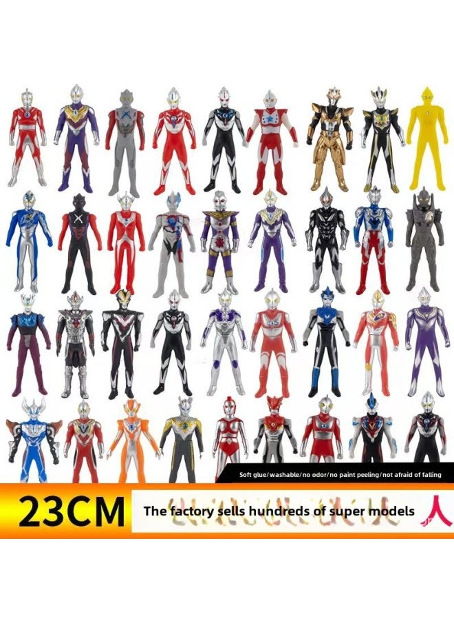 Generic - 23CM Ultraman Toy Soft Rubber Doll Digacello Belia Galaxy Zeta Jade Toys-Color:23cm Galaxy Victorley - Image 1