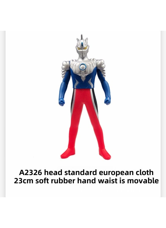 Generic - 23CM Ultraman Toy Soft Rubber Doll Digacello Belia Galaxy Zeta Jade Toys-Color:23cm Galaxy Victorley - Image 1
