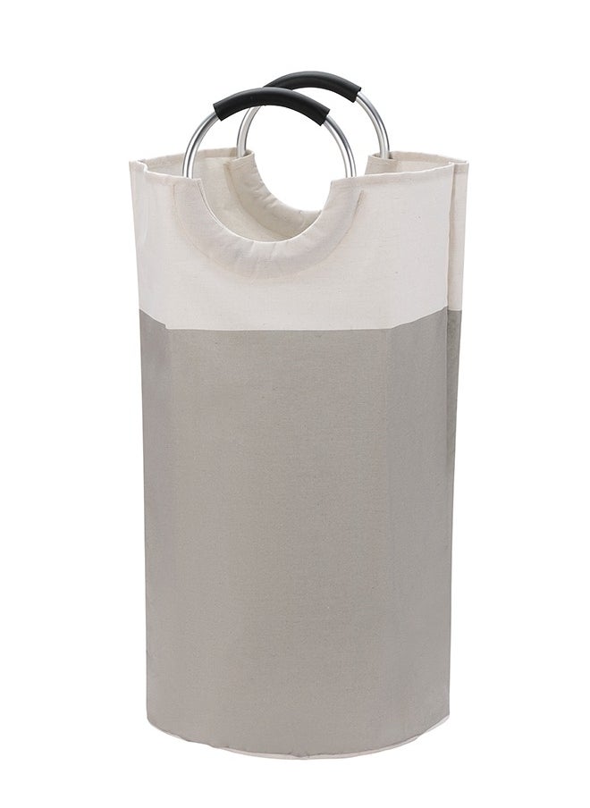LAWAZIM - Waterproof Laundry Basket with Foam Protected Aluminum Handles - Cream - 82L Collapsible, Large Capacity and Odor-Resistant Hamper with Durable Fabric - Ideal for Clothes and Wet Towels - Image 1