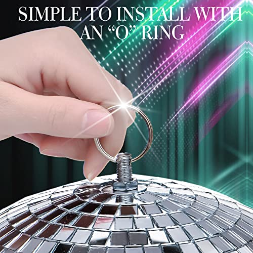 WILLBOND 17 Pcs Disco Ball Decorations Assorted Size Disco Ball Ornaments, Mini Large Hanging Party Favors for Christmas New Year Weddings Decor Festival Stage Prop(6, 3.2, 2 Inch) - Image 3
