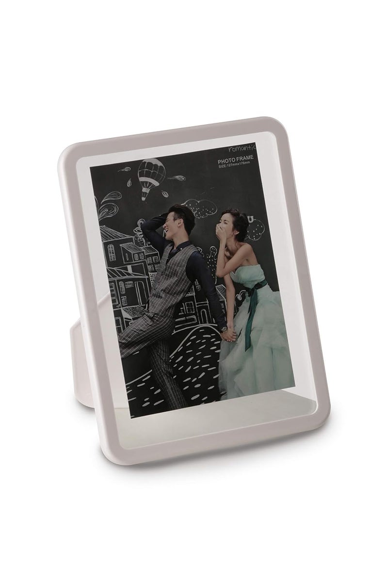Urbancart Decorative Table top Picture HolderPhoto Display for Home Office 17 22 cm White - Image 1