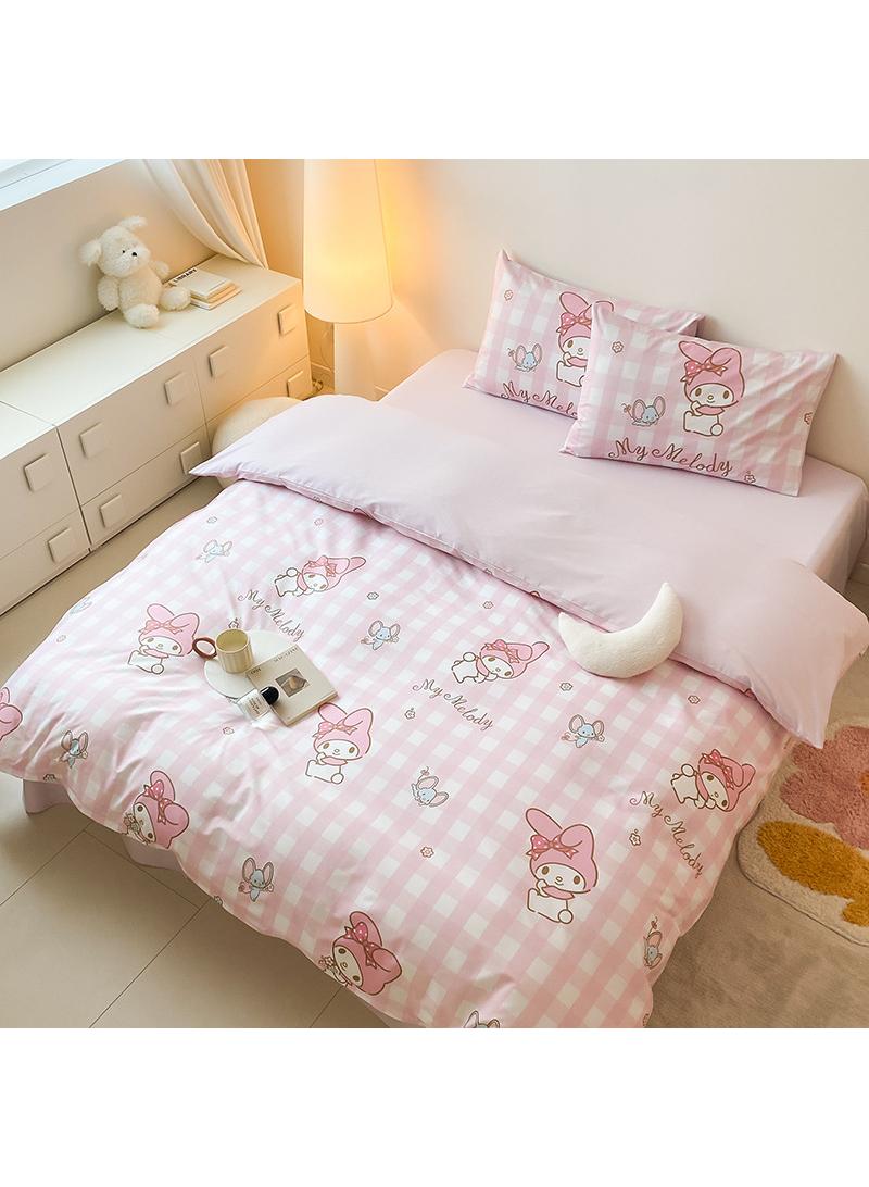 Bluejw 4-Piece My Melody Cotton Comfortable Set Fitted Sheet Set Children'S Day Gift Birthday Gift - Image 1