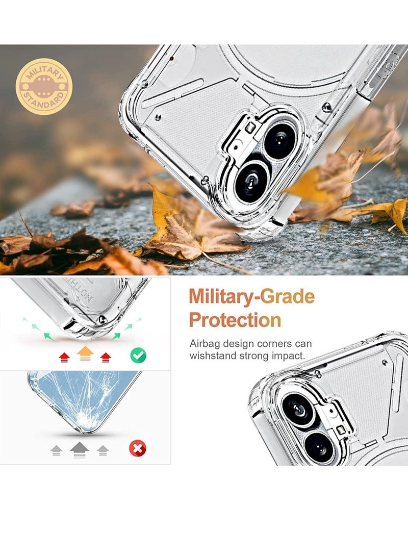 ELTRAZONE Nothing Phone 1 Case with Screen Protector Tempered Glass Hybrid Shockproof Bumper Hard Acrylic + TPU Back Cover Phone Case - Image 4