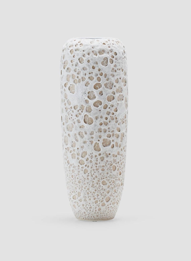 AL HUZAIFA FURNITURE Noam Ceramic Vase In Dotted Design  - Image 1