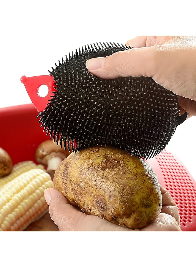 إيروريكس فرشاة الأطباق المصنوعة من السيليكون على شكل قنفذ - Image 4