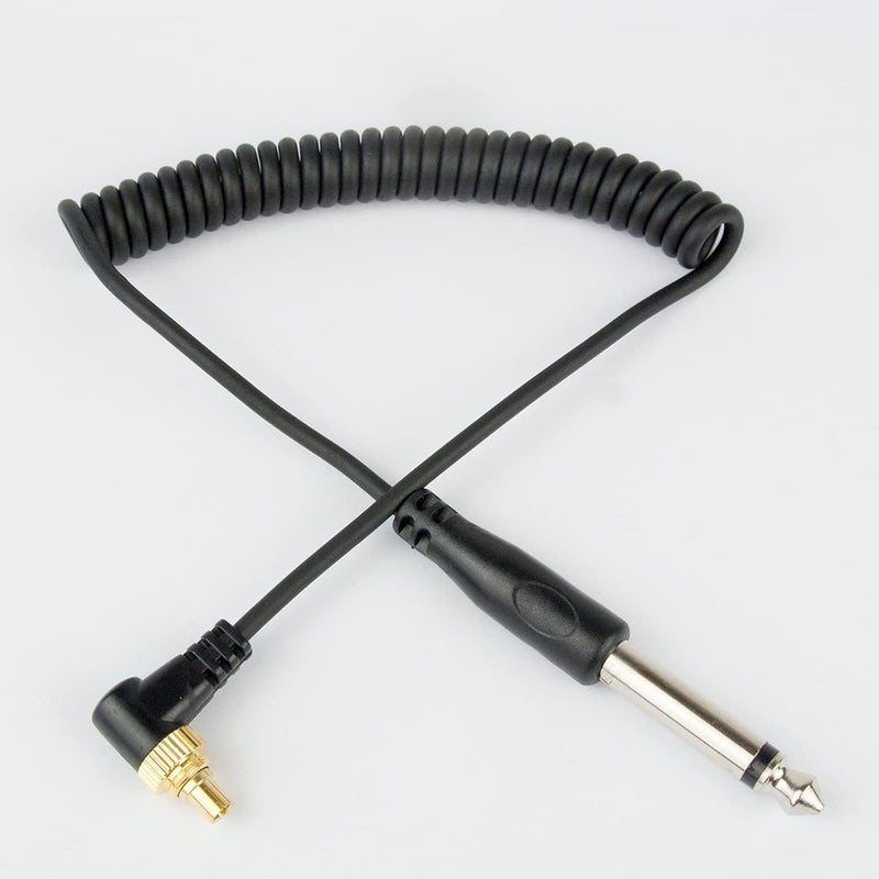 6.35mm (1/4in) to Male Flash PC Sync Cable Cord with Screw Lock