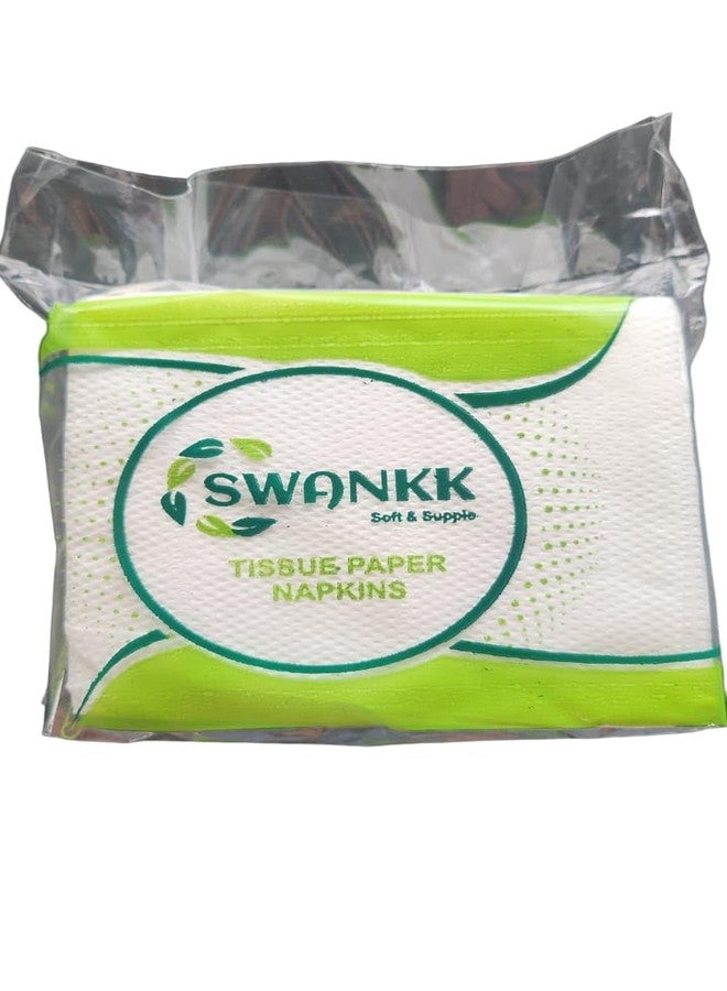 Swankk 1Ply Hard Tissue Paper Napkins (Pack of 3, 150 Pulls, 23CM x 23CM) - Image 2