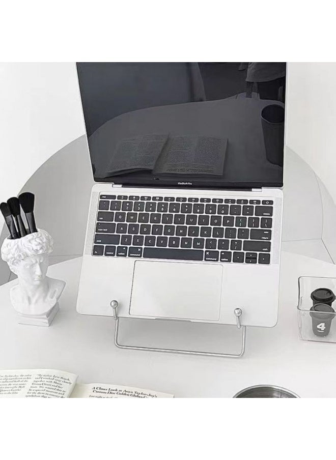Metal Tablet Stand Desktop Ipad Special Mobile Phone Computer Support Stand Chasing Drama Artifact Bed Rack Net Class Rack-Color:Silver Gray - Image 2