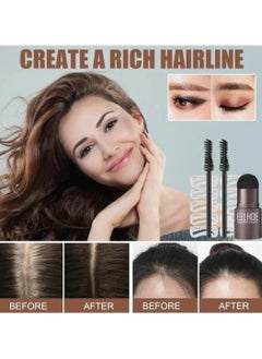 EELHOE One Step Eyebrow Stamp Shaping Kit Set With 10 Stencils Makeup Long Lasting Waterproof Dark Brown  - Image 3