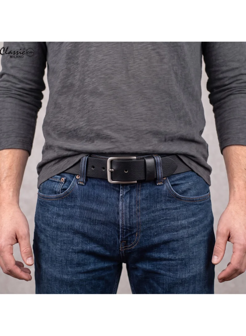 Classic Milano Classic Milano Genuine Leather Belt for Men - Semi-Casual & Party Wear Belt for Jeans, Casual Outfits, and Gifts - Black, Brown & Tan Men’s Belt