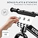 SEREED Toddler Balance Bike 2 Year Old No Pedal Kids Toy Bike for 25 Years Old ToolFree Adjustment Gift for 23 Girls Customize Plate with 3pcs Stickers Black - Image 4