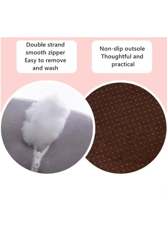 Berma Baby أريكة تدريب على الجلوس للأطفال، مقاعد جلوس للأطفال الرضع، مقعد دعم، كرسي أرضي مخملي Sit Me Up للأطفال من عمر 3 إلى 24 شهرًا - Image 5