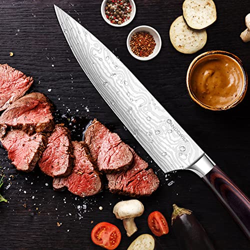 SANDEWILY Professional Kitchen Knife Set, 5-Piece High Carbon German Stainless Steel Chef Knives with Sheaths, Ergonomic Pakkawood Handles, Ultra Sharp, Versatile for Home & Restaurant – Premium Gift Box - Image 2