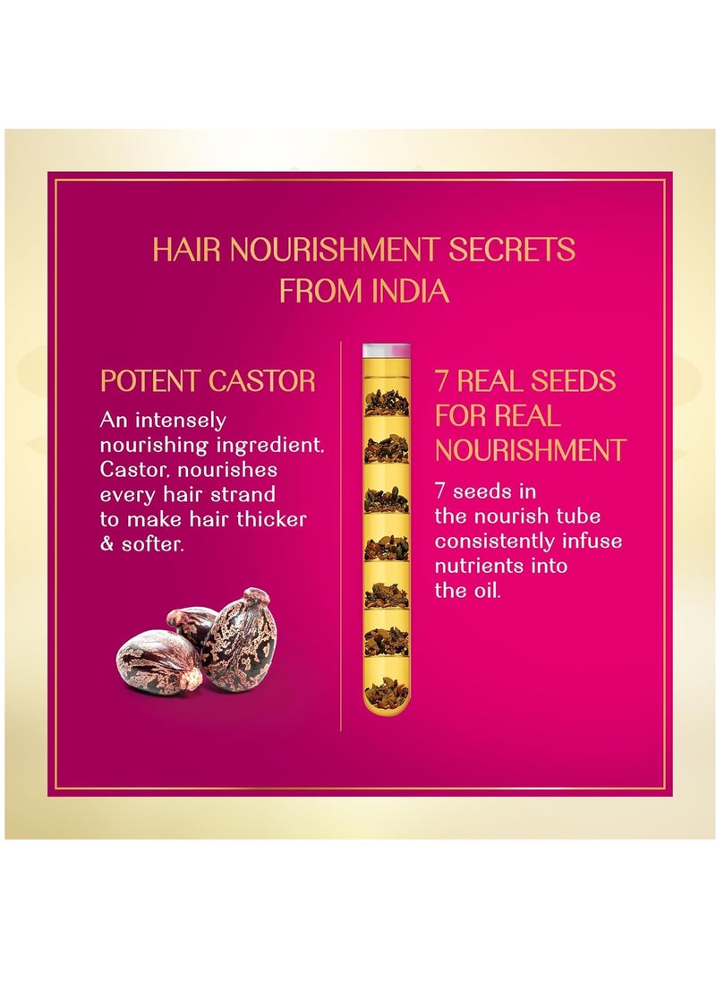 Herbsindia - Castor & 7 Seeds Hair Oil With Nourish Tube 280ml - Image 1