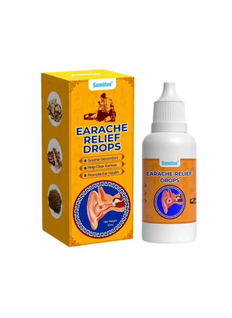 Sumifun - Ear Wax Removal Drops, Non Irritating Clogged Ear Canal Wax Drops, Natural Plant Extracts Ear Ringing Drops, Fragrance Free Ear Relief Drops For Men, Women, (20ml) - Image 1