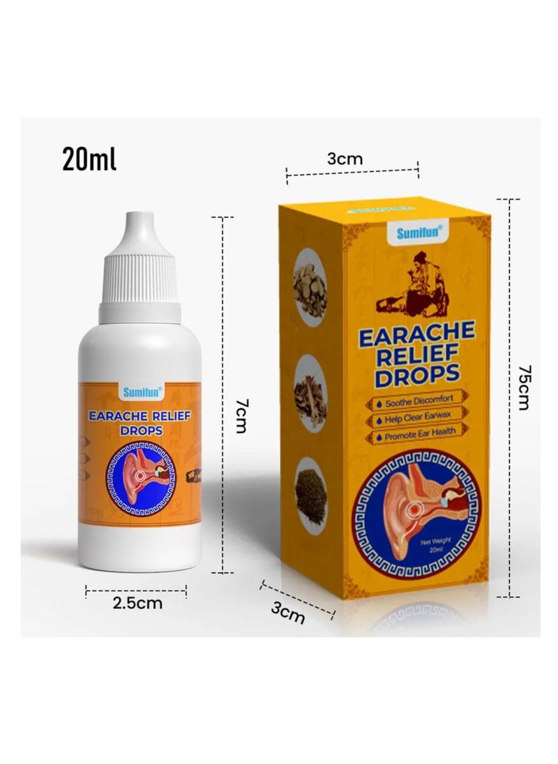 Sumifun - Ear Wax Removal Drops, Non Irritating Clogged Ear Canal Wax Drops, Natural Plant Extracts Ear Ringing Drops, Fragrance Free Ear Relief Drops For Men, Women, (20ml) - Image 1